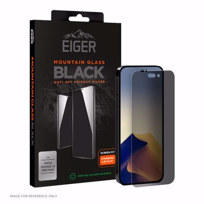 Picture of Eiger Eiger Mountain Black Privacy GRS Screen Protector for Apple iPhone 14 Pro Max in Black