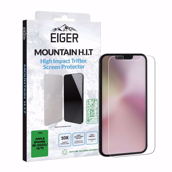 Picture of Eiger Eiger Mountain H.I.T Screen Protector GRS 1 Pack for iPhone 16e/ 14/ 13 1 Pack